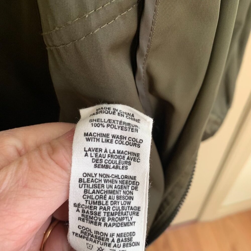 Avec Les Filles Womens Size XL Olive Green Mid Length Parka /Utility Jacket - Picture 9 of 13